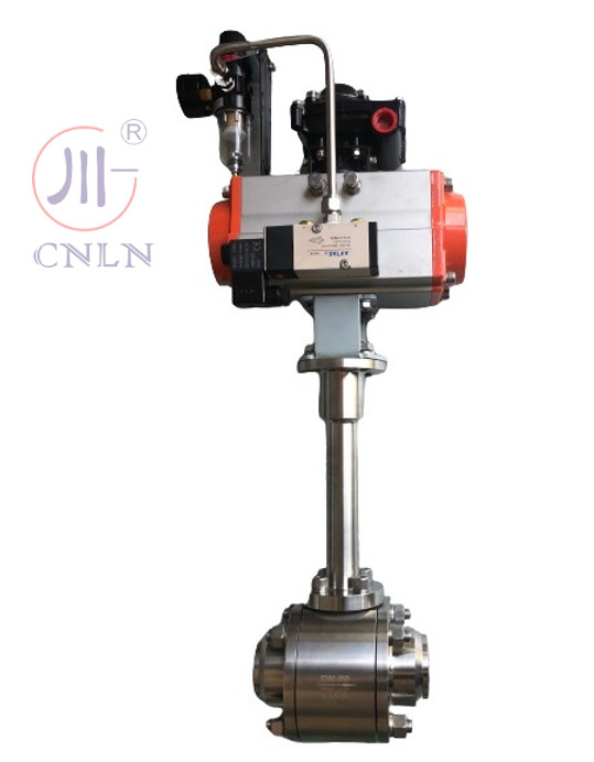 DN50 Cryogene pneumatische kogelklep van roestvrij staal voor cryogene pompen voor LNG/LOX/LN2/LAR/LCO2