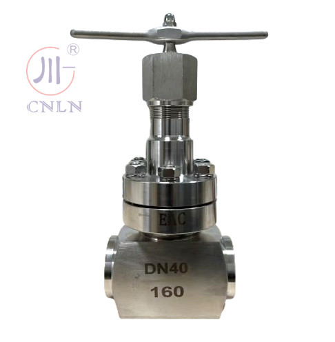 Handmatige stopcontact lassen Cryogene bolk klep korte stam voor cryogene tank DN40