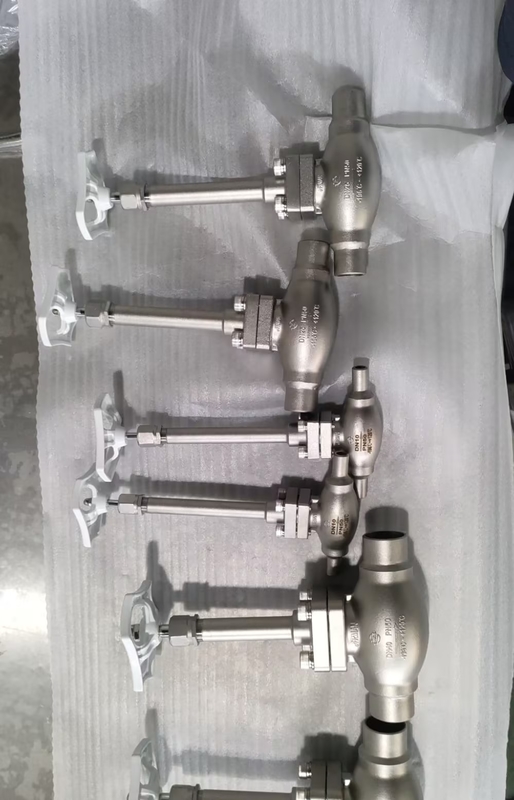DN15 25 40 PN50 Cryogene bolklep achterkant lassen -196~+80 °C Voor LNG LOX LIN LAR LCO2
