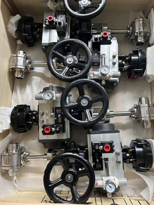 DN50 Cryogene pneumatische kogelklep van roestvrij staal voor cryogene pompen voor LNG/LOX/LN2/LAR/LCO2