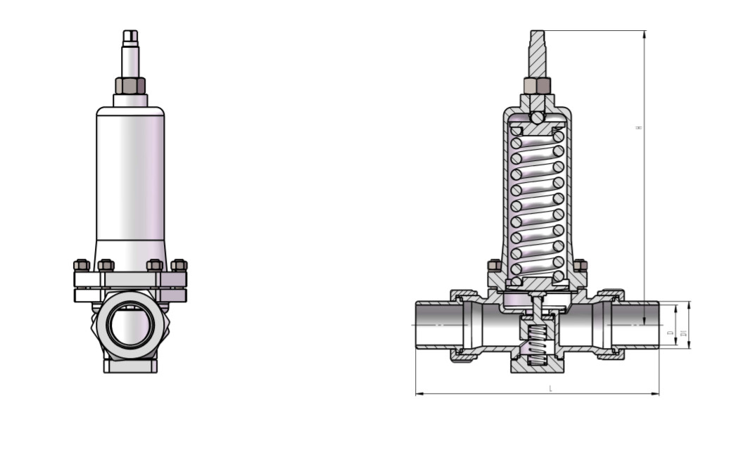 PN25 Cryogene regelaar van de druk van de regelklep Grote stroom -196~+80 °C Voor LNG LOX LIN