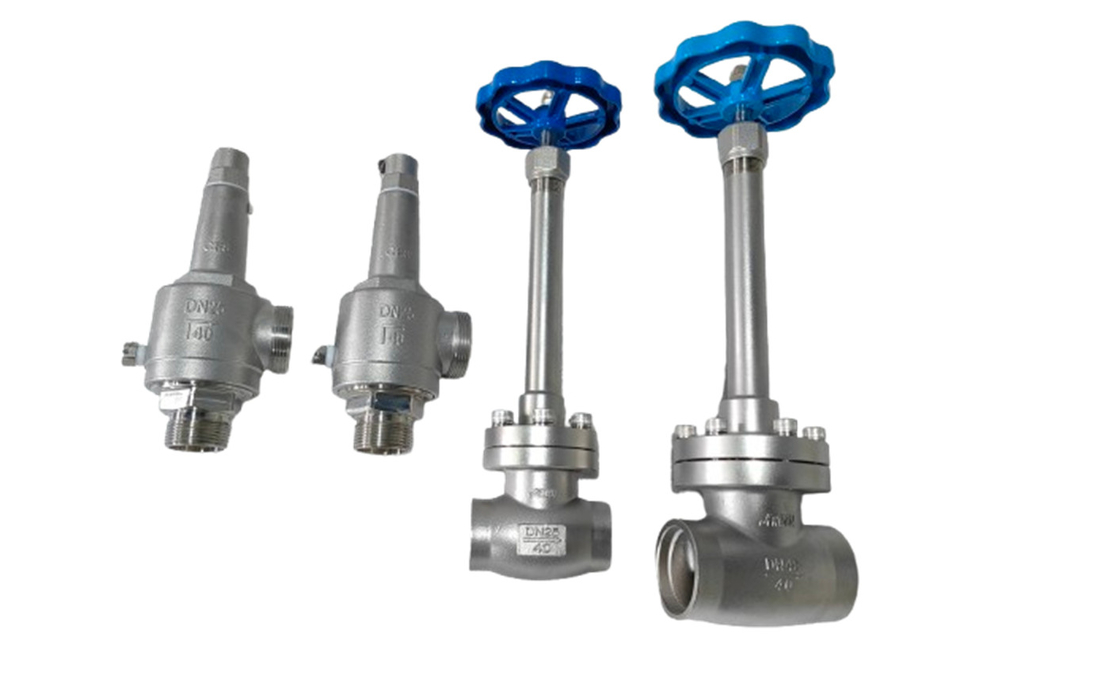 SS304 Cryogeniek harde afdichting veiligheidsventiel voor LIN LOX LAR LNG tank -196~80 °C