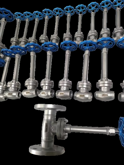 DJ61F-50P Cryogenic Globe Valve with PTFE Seal for -196°C to +80°C Applications and 5.0Mpa Maximum Pressure in 3/8''-4'' Size
